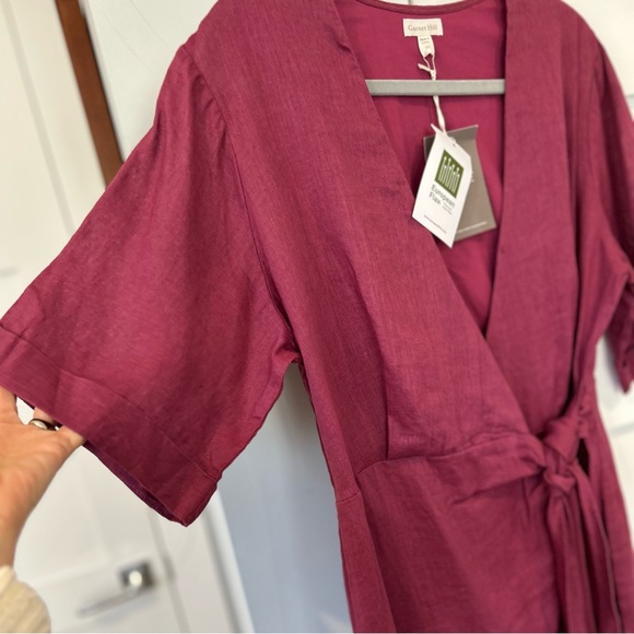 NWT - Garnet Hill Easy Linen Wrap Dress - Picture 7 of 16